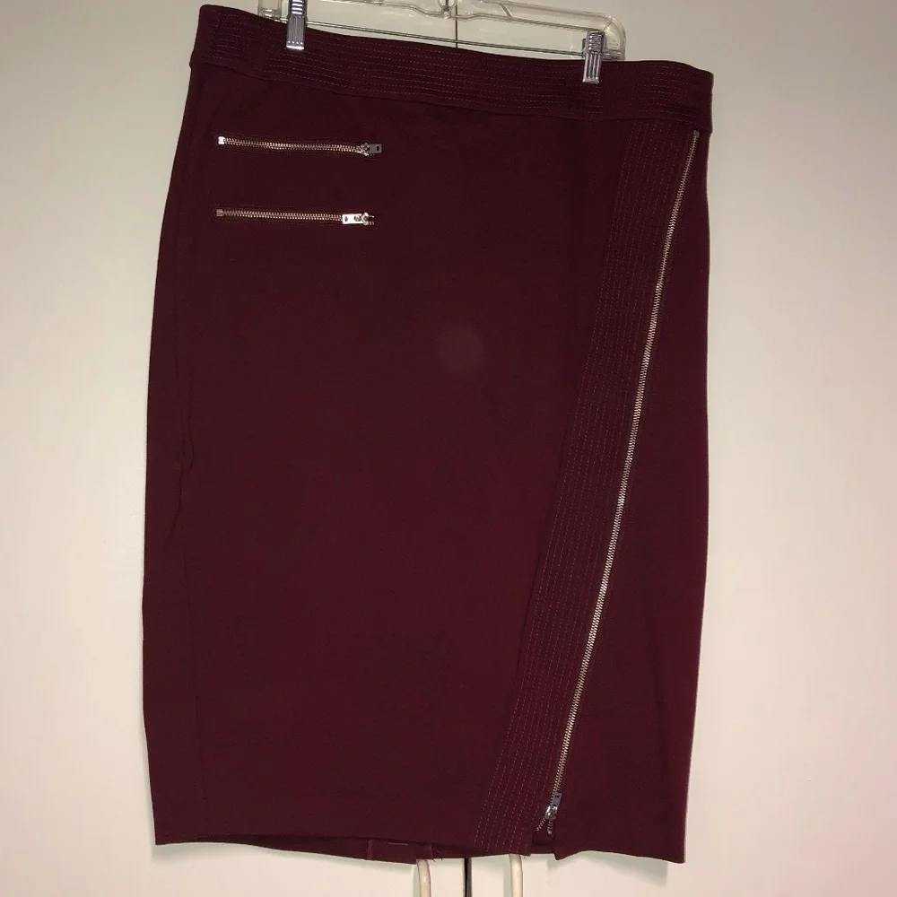 Moto chic SEJOUR skirt Zipper Ponte 14W quality - Picture 1 of 9